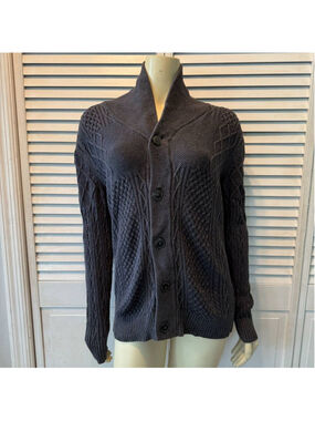 Women's J.Ferrar Cardigan Size M Gray